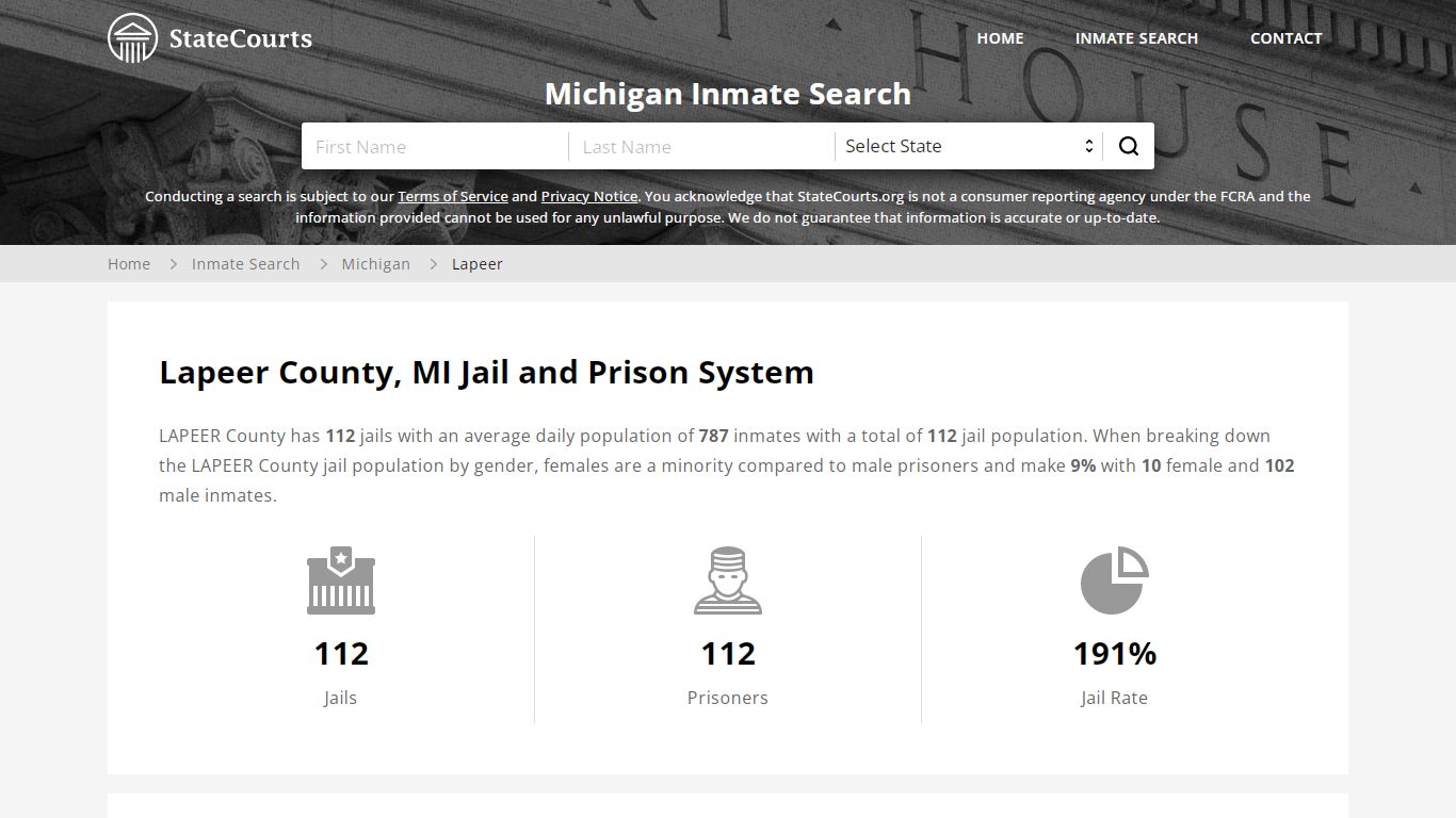 Lapeer County, MI Inmate Search - StateCourts