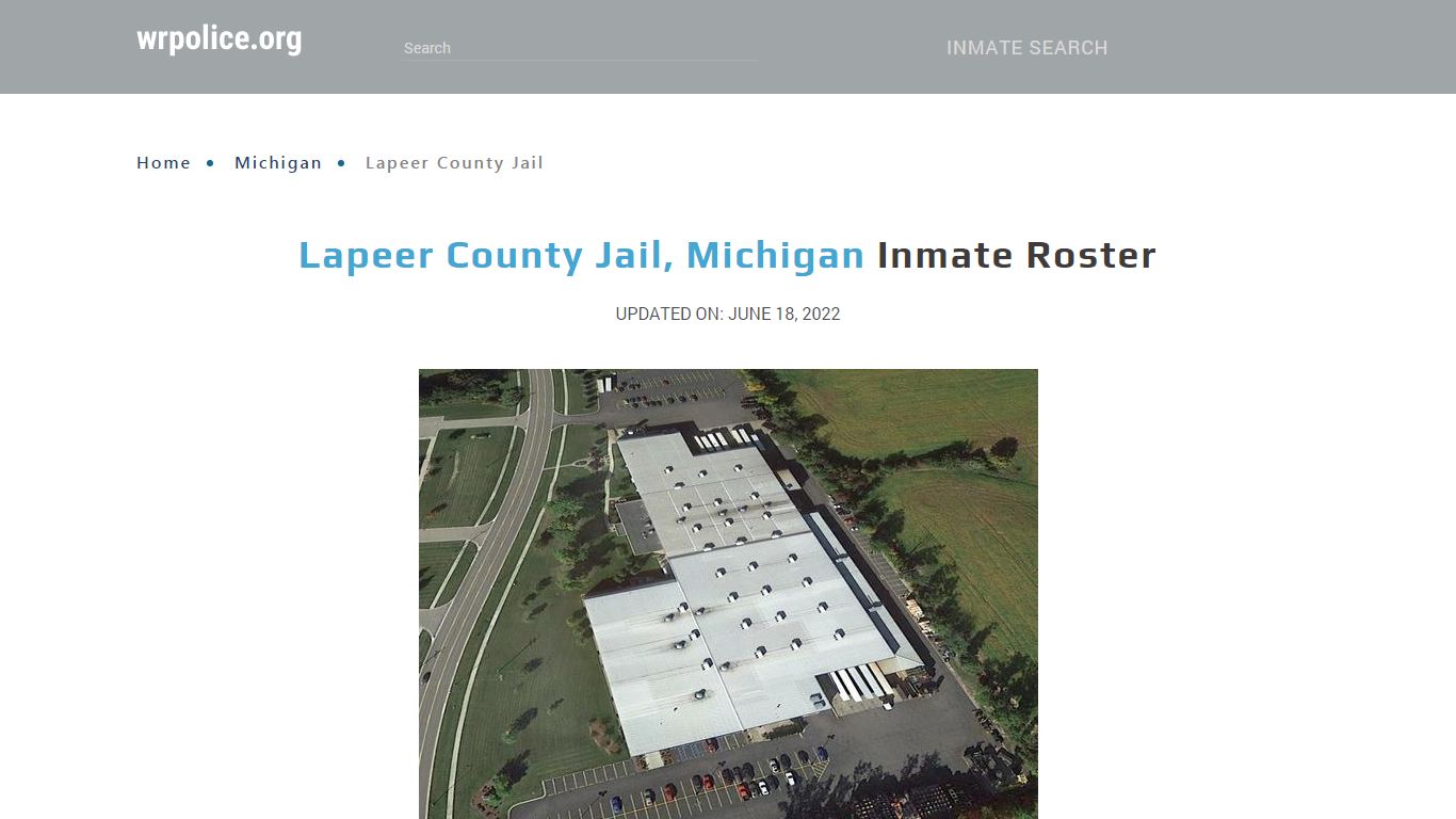 Lapeer County Jail, Michigan - Inmate Locator