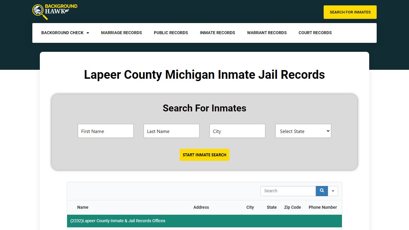 Inmate Jail Records in Lapeer County , Michigan